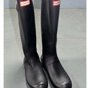 Authentic Original Hunter Black Tall Rain Boots sz 8